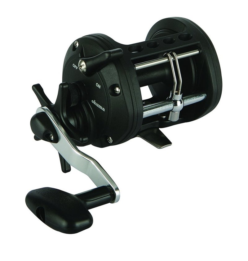 OKUMA CLX-450La Classic Levelwind Star Drag Casting Reel, 450 Reel Size, 3.8: 1 Gear Ratio, 25" Retrieve Rate, 18 lb Max Drag, Ambidextrous, Black, One Size